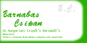 barnabas csipan business card